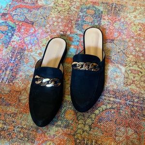 Like new black trendy mule